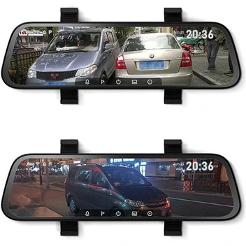تصویر آینه و دوربین ماشین شیائومی مدل 70mai Midrive D07 ا 70mai Rearview Dash Cam Wide همراه با دوربین دنده عقب 