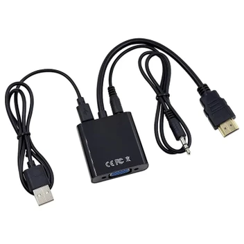 تصویر تبدیل HDMI به VGA به همراه خروجی صدا | فروشگاه اینترنتی دیجیک ا HDMI to VGA Display Converter With Audio HDMI to VGA Display Converter With Audio